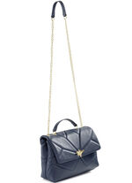 Laurina tas met knevelsluiting in extravagante libellevorm DONKERBLAUW