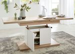 Salontafel met kastfunctie EIKEN SONOMA-WIT