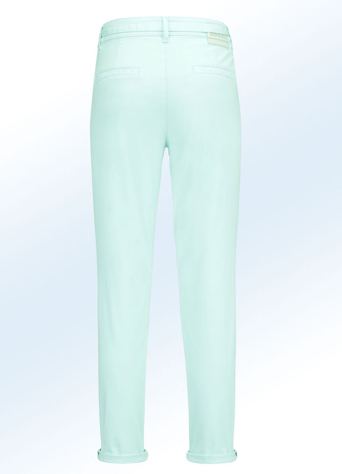 Broek in trendy chinovorm JADEGROEN