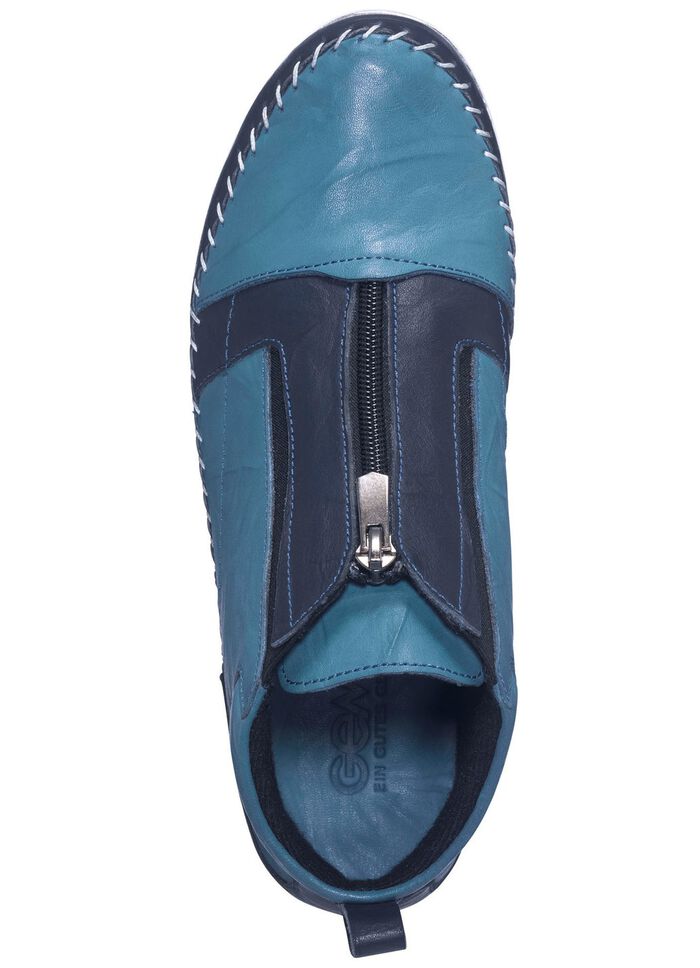 Gemini gekreukt mocassin laarsje BLAUW