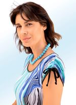 Shirt met flatlocknaden aan de ronde hals 