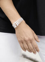 5-rijige strass-bangle 