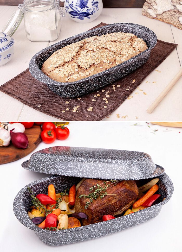 Broodbakset, 3-delig, granietlook 