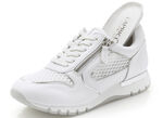 Caprice, comfortabele damessneakers, breedte H, met uitneembaar voetbed WIT