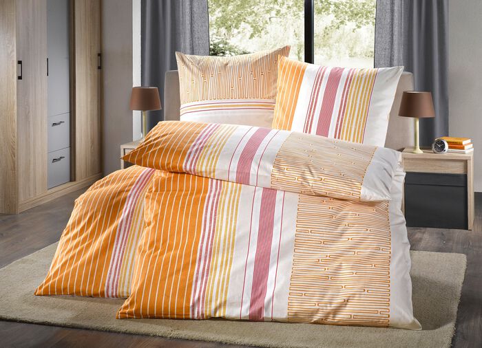 Beddengoedset van 100% katoen PERZIK