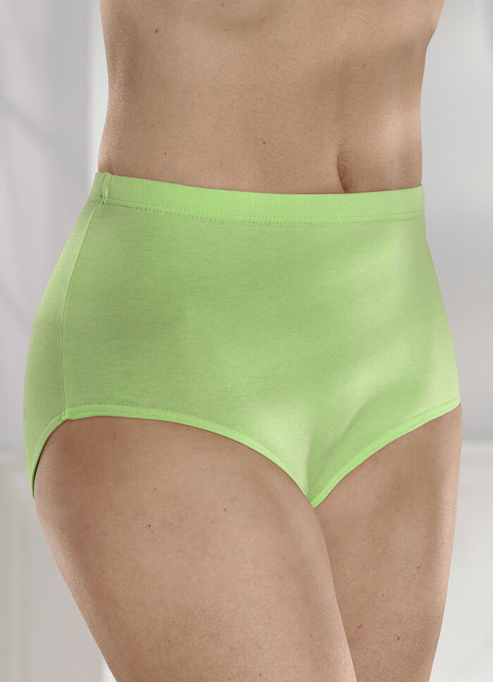 Set van vijf slips met elastische band APPELTJESGROEN