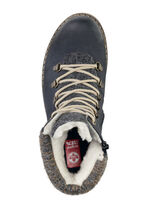 Rieker veterlaarsje met klimaatmembraan DONKERBLAUW-GRIJS