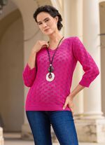 Trui in een ongewone mix van patronen 