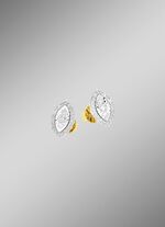 Oorstekers met 6 briljant geslepen diamanten en 40 diamanten 