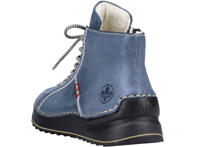 Rieker, sportieve dameslaarzen, winterschoenen, met rits BLAUW