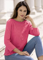 Trui met grafische structuur KORAAL