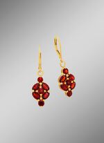 Oorbellen met echte granaat 