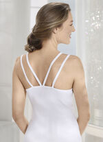 Twee-pack shirts met dubbele bandjes 1X WEISS, 1X SCHWARZ