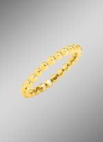 Damesring gemaakt van gouden bolletjes 