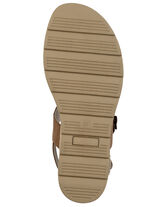 ELENA EDEN, lichte damessandalen, breedte G, met klittenbandsluiting COGNAC