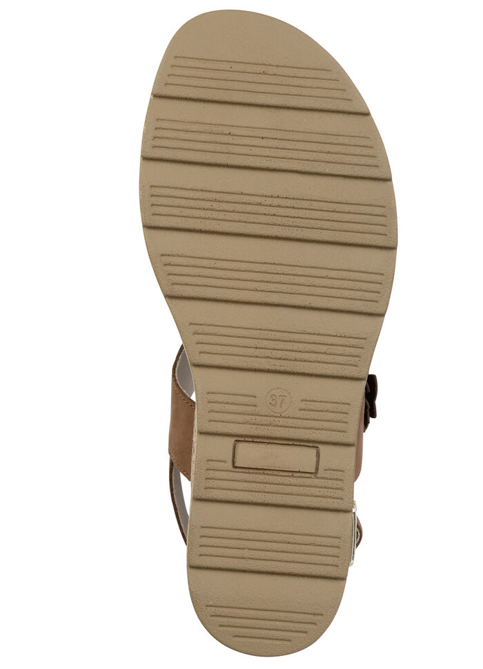 ELENA EDEN, lichte damessandalen, breedte G, met klittenbandsluiting COGNAC