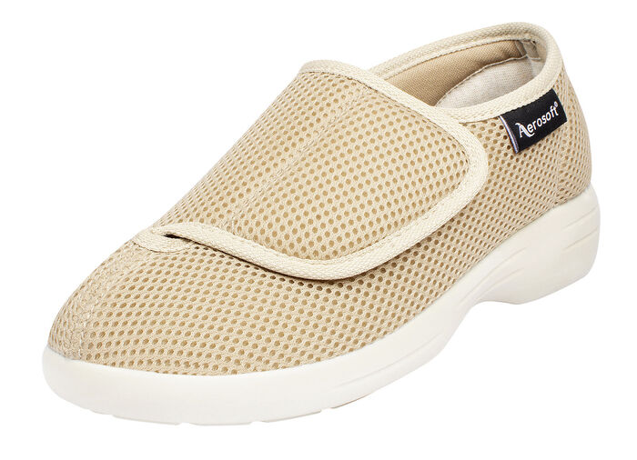 Klittenband lage schoen voor dames en heren BEIGE