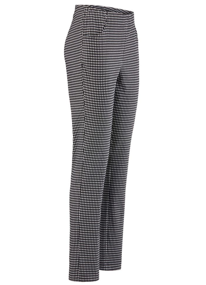 Broek met trendy pied-de-poulemotief 