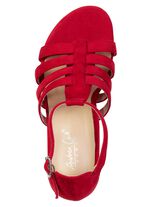 Andrea Conti, modieuze damessandalen, breedte G, met elastische band ROT