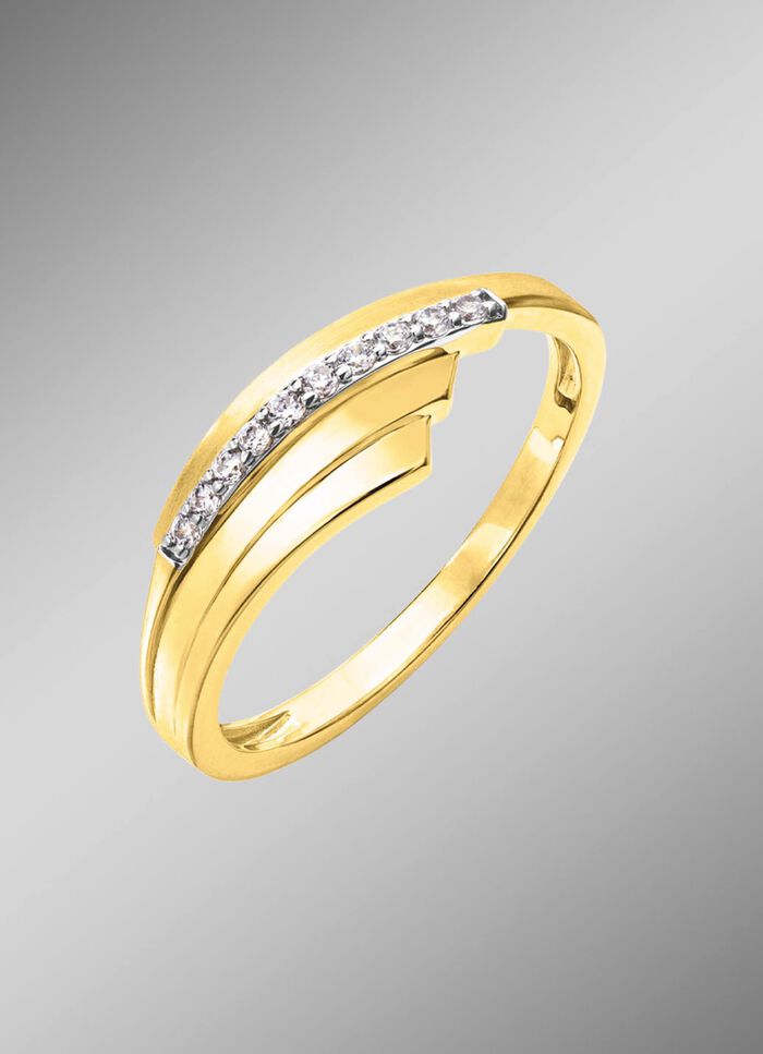 Prachtige damesring met synthetische zirkonia 