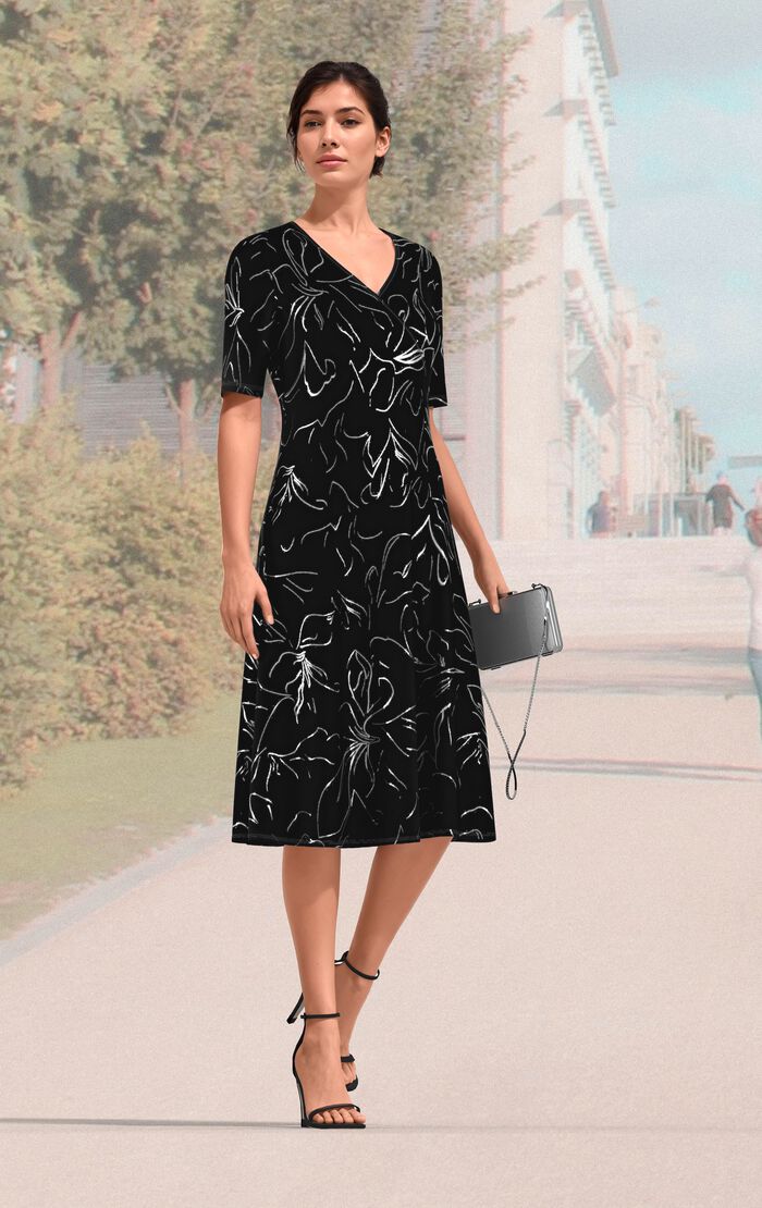 Jurk met wikkeloptiek 