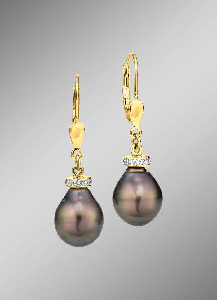 Oorbellen met Tahiti-cultuurparels 
