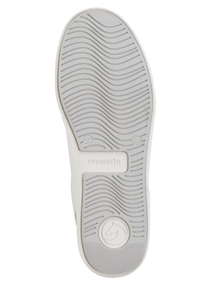 Remonte sneakers gemaakt van nappa- en suèdeleer met metallic afwerking BLAUW-WIT-ZILVER