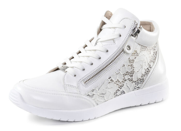 ELENA EDEN, chique dameslaarzen, breedte G, met uitneembaar voetbed WEISS