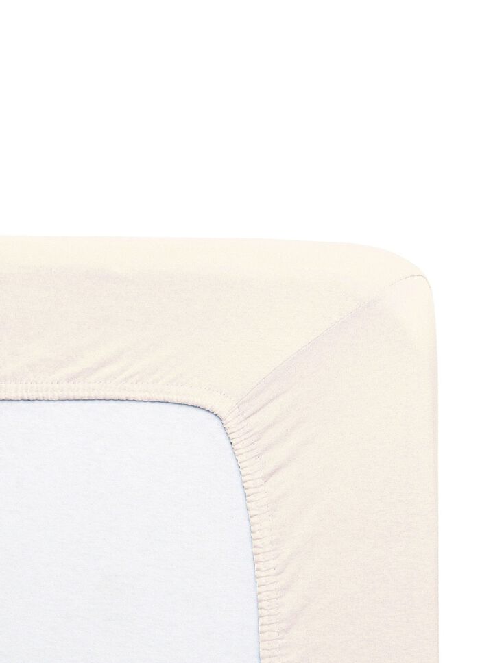 Zachte flanellen hoeslakens van katoen ECRU