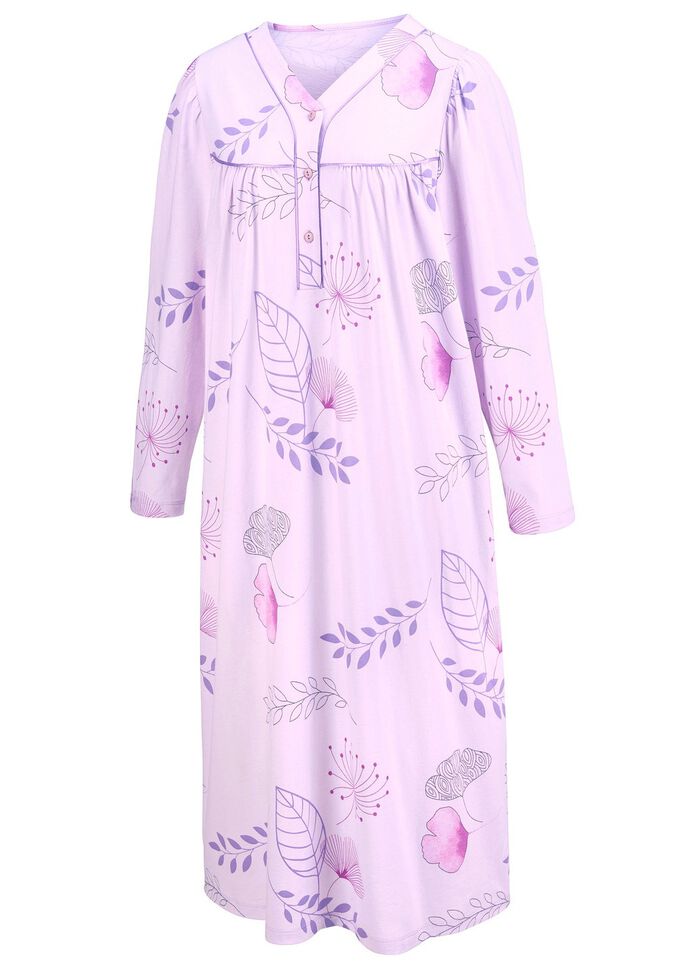 Twee-pack nachtjaponnen, 3/4-mouwen met knoopsluiting 