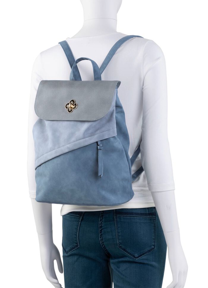 Rugzak met klep en draaisluiting 