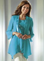 Duopack blouses TURQUOISE