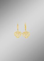 Vergulde oorbellen met zirkonia 