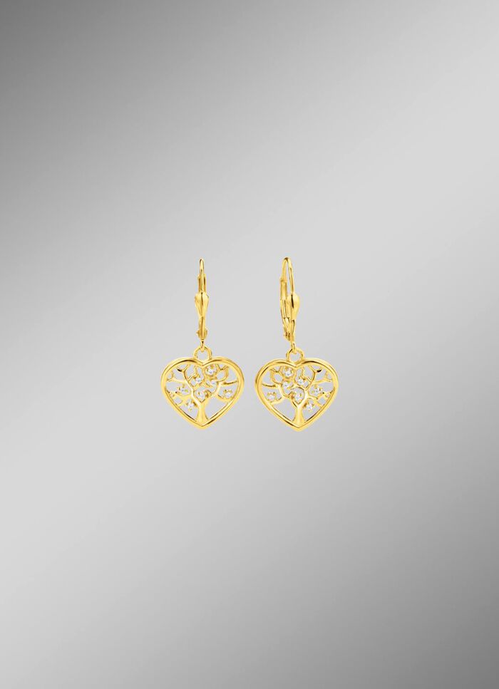 Vergulde oorbellen met zirkonia 