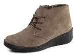 ELENA EDEN, gevoerde dameslaarzen, winterschoenen, met lamsvacht TAUPE