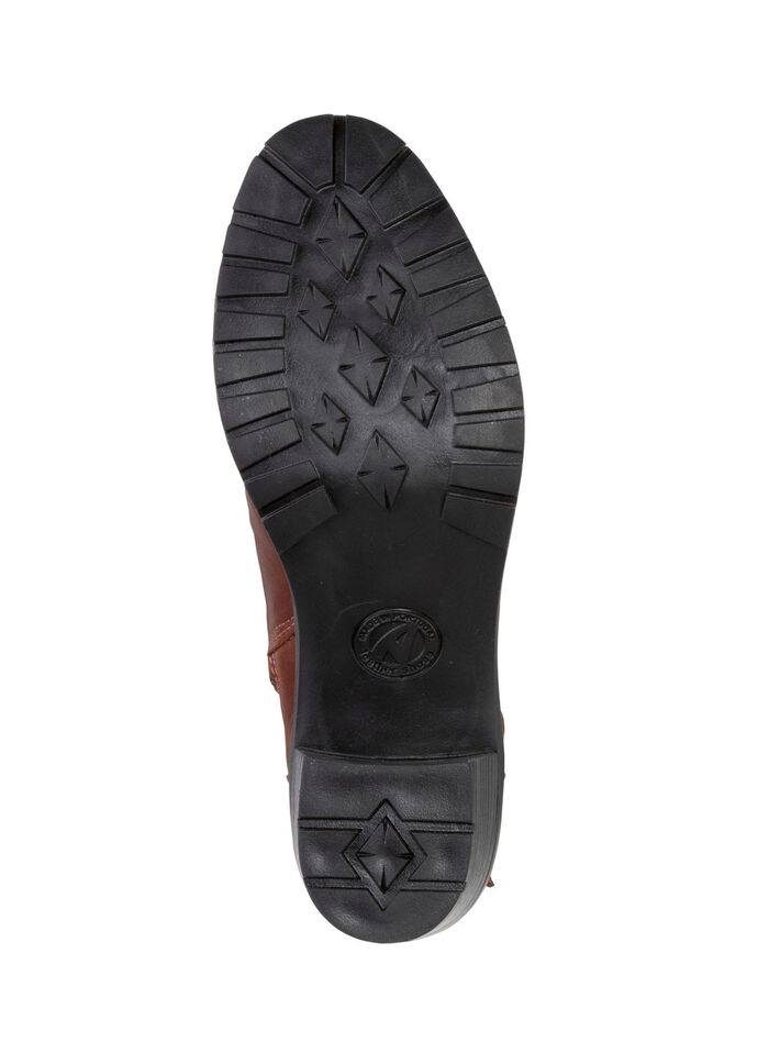 ELENA EDEN enkellaarzen met veters en decoratieve gesp KASTANJEBOLEET