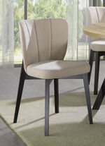 Tulp eetkamermeubel met stoffen bekleding BEIGE-ZWART