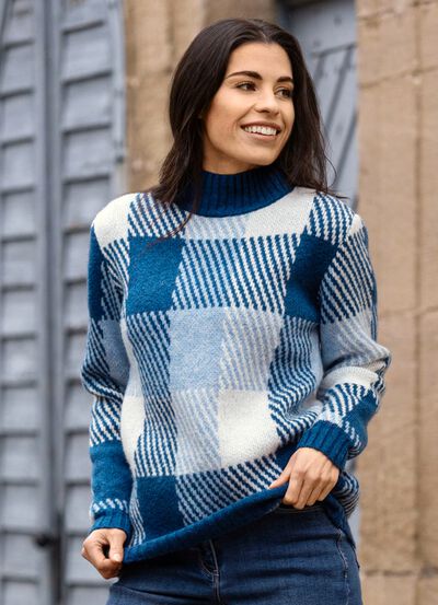 Trui in jacquarddessin 