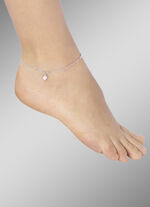 Delicaat Figaro enkelbandje met hartje hanger 