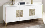 Dressoir met hoogglans oppervlakken WIT-GOUD