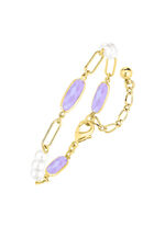 Sieradenset, 3-delig, van messing met kristalstenen 