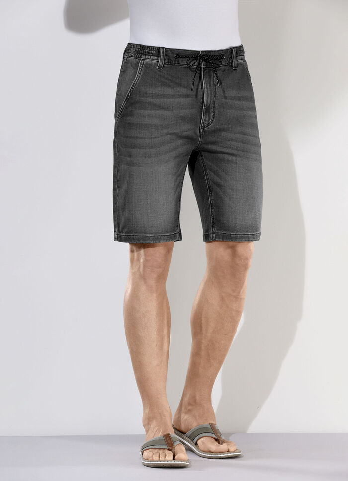 Casual denim shorts in 3 kleuren ANTHRAZIT
