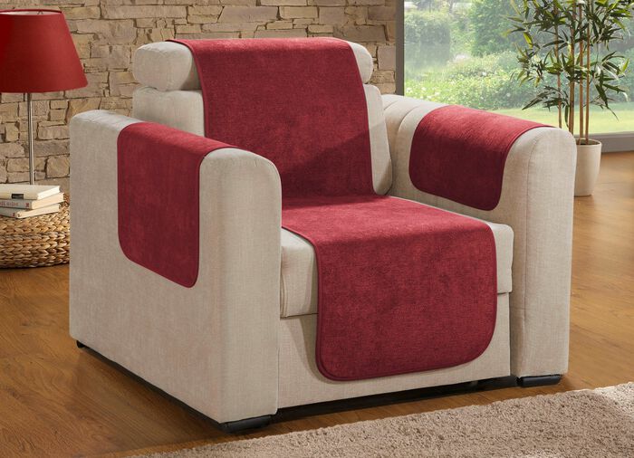 Fauteuil- en bankbeschermer met vlekbescherming en antislipcoating 