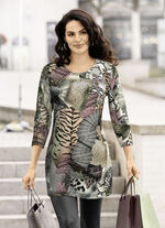 Lang shirt met 3/4 mouwen 