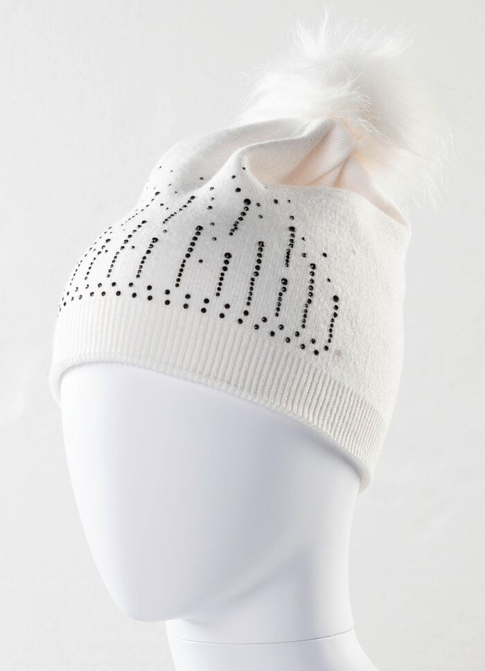 Stijlvolle dameshoed met glittersteentjes 