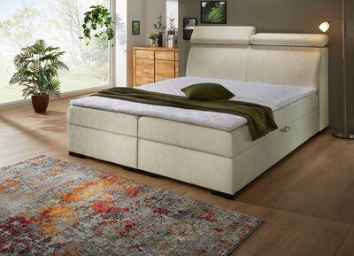 Boxspringbed op hoogwaardig frame van echt hout 