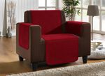 Vuilafstotende fauteuil-, bank- en armleuningbeschermer van chenille BORDEAUX
