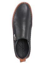 Gemini laarsje van rundnappaleer met decoratieve perforaties 