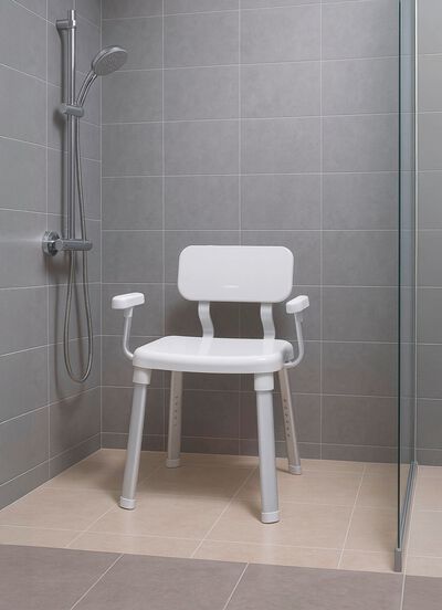 Douche- en badstoel voor veilig douchen en baden 