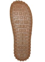 Gemini pantoffels gemaakt van rundnappaleer GRIJSGELE ZALM